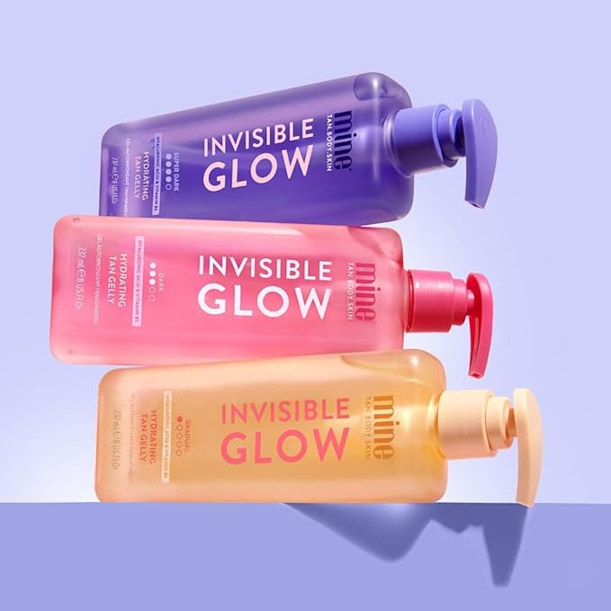 MineTan Clear Self Tanning Gel | Dark Invisible Tan Gelly - Best Transfer Free Sunless Tanner, Hydrating, Quick Apply, Hyaluronic Acid, Gives a Dark Bronze Skin Finish, Face & Body, 8 Fl Oz