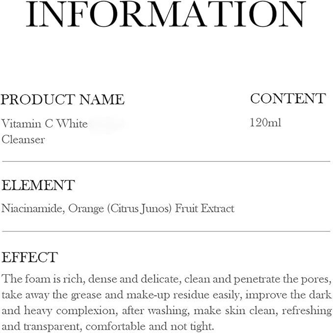 BIOAQUA Vitamin C Potent Nourish Skin Face Toner Orange Extract Moisturizing Hydrating Facial Skin Care 120ml / 4.23fl.oz