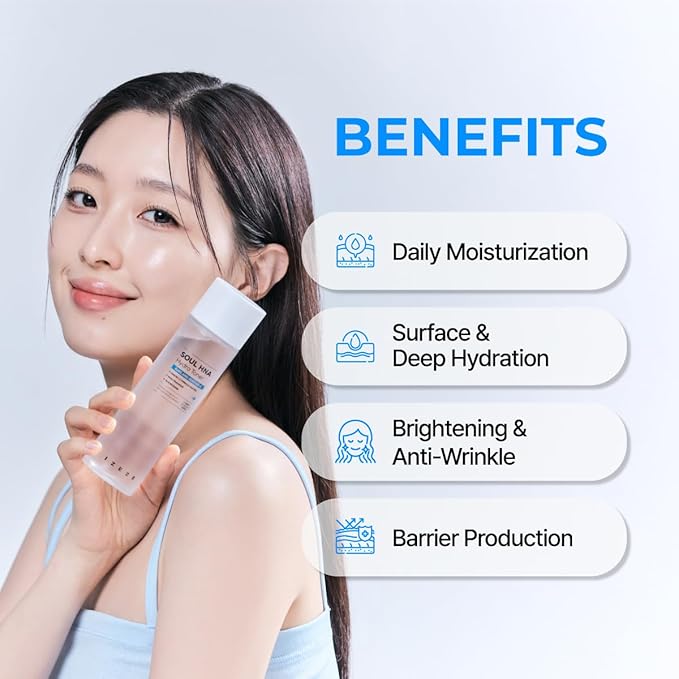 IZEZE Soul HNA Hydro Toner 5.07 fl.oz, 150 ml | Hyaluronic Acid, Dry Skin, Korean Skincare for Hydrating, Cypress Water for Hydration, Skincare Coreano