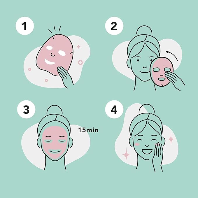 celavi Face Mask Set Korean Beauty Essence Facial Paper Sheet Mask Korea Skin Care Moisturizing 4 Packs of each 12 New flavors K-Beauty Skincare 48 masks in a pack Made in Korea