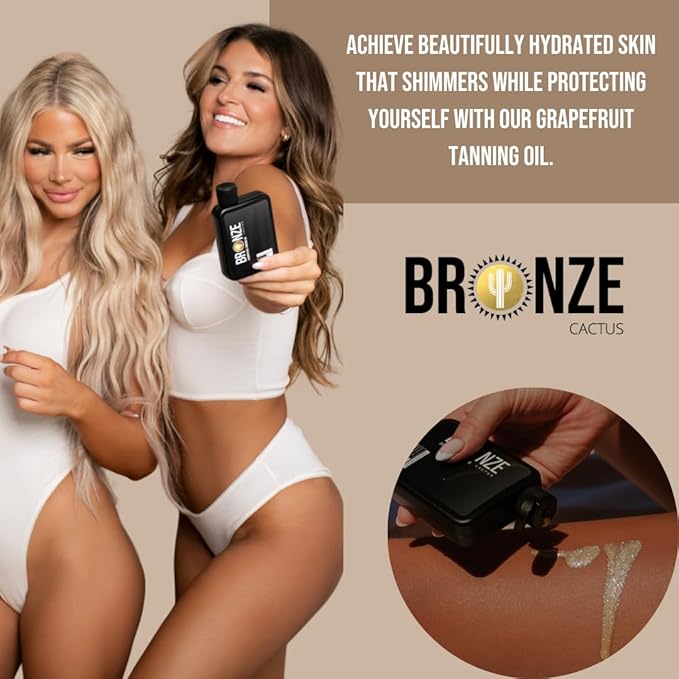 Grapefruit Tanning Oil SPF 15 – Vegan, Dermatologist Tested Sun Oil | Broad Spectrum UVA/UVB Protection | Moisturizing Formula for Hydrated Skin & Natural Sun-Kissed Glow | 3.4fl.oz