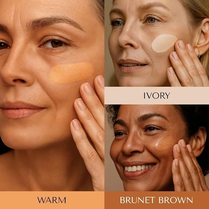 ZKSTUDIO，2026 Foundation Cushion Concealer,Mushroom Head Air Cushion Cream, BB Cream Face Makeup Foundation,Moisturizing Long-Lasting, Even Skin Tone for All Skin Types (BRUMET BROWN)