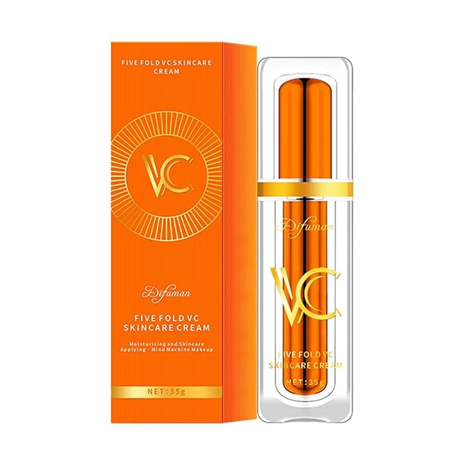 Five Vitamin C Tone-Up Cream, NEW Lightweight Long Lasting Hydrating Skincare Makeup Cream, Face Daily Moisturizer for All Skin Types (1PC)