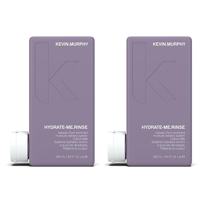 KEVIN.MURPHY HYDRATE-ME.RINSE - Moisturising Conditioner - For Normal & Dry Hair - Hair Repair - Colour Safe Conditioner - With Antioxidant Blend & Kakadu Plum - 250 mL / 8.4 fl oz (Pack of 2)