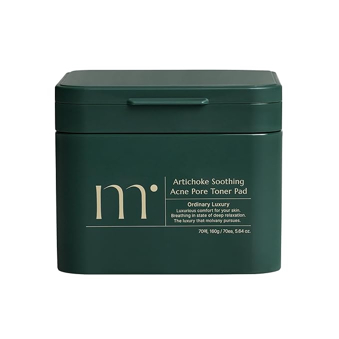 molvany Artichoke Soothing Affect Pore Toner Pad/ASAP Soothe&Calm Skin, Improve Skin Balance Recommended for Sensitive Skin, 70 Pads (160 g / 5.64 oz.)