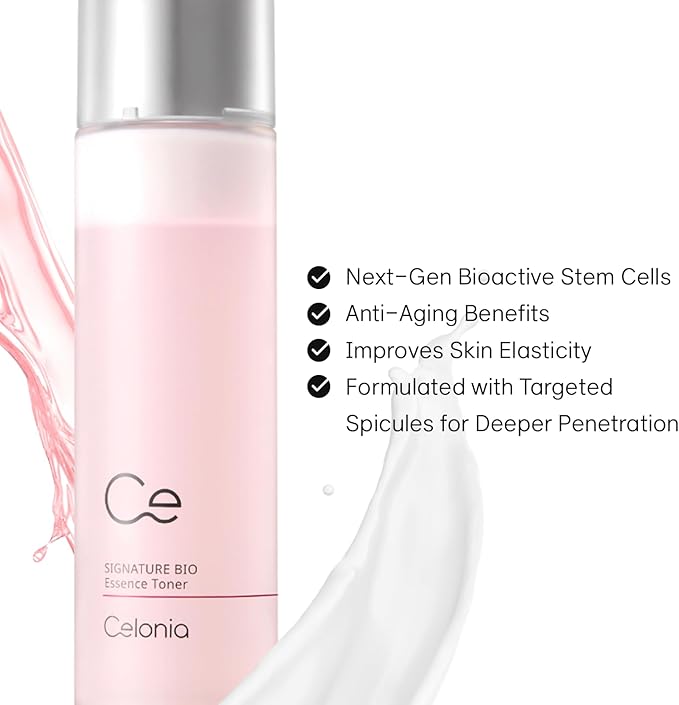 CELONIA Signature Bio Essence Toner, Korean Bio Stem Cell Anti-Aging Skin Care Facial Essence Toner, Reduces Fine Line, Stay Radiance, Keeps Skin Hydrating, Fresh and Glowing 150ml