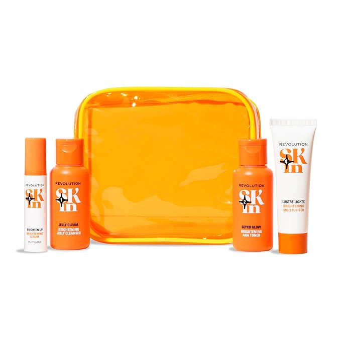 Revolution Skin, Be Bright 4 Step Starter Kit, Skincare Set with Cleanser, Toner, Serum & Moisturizer, Vegan & Cruelty-Free, 4 Mini Products