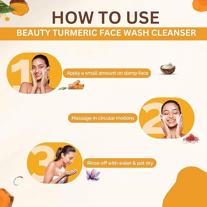 GOODY 2'S Turmeric Skincare Combo – Face Wash 120g, Toner 100ml, Moisturizing Cream 50g | Daily Use Skincare Set for Face and Body | Suitable for All Skin Types, 3-in-1 Pack