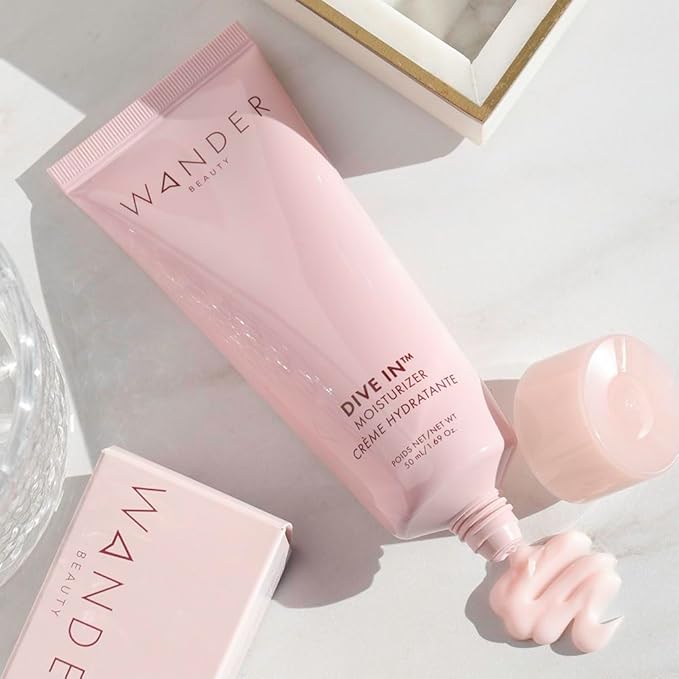 Wander Beauty Dive In Moisturizer - 8-in-1 Hydrating Face Moisturizer For 72h Hydration - Plump, Brighten, & Rejuvenate Skin with 13 Fruits & 4 Flower Extracts - Lightweight Gel Moisturizer - 1.69 oz