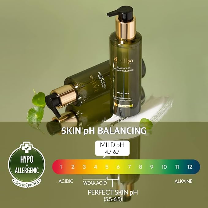 D'alba Piedmont White Truffle Mild Skin Balancing Vegan Cleanser, Toner, and Cream Bundle (200ml, 150ml, 55ml)