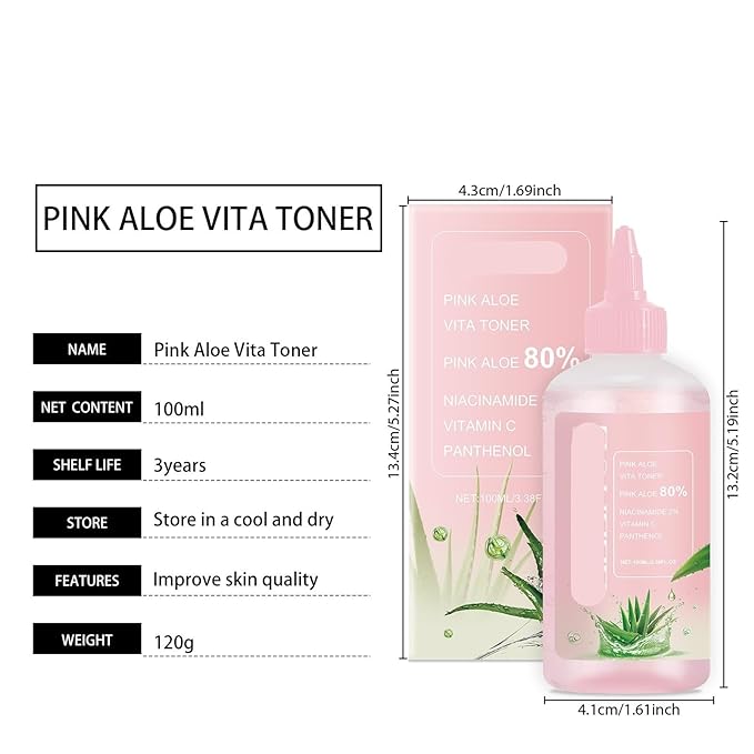 Aloe Vera Soothing Toner - Gentle Facial Hydration, Fast Absorption, Long-Lasting Moisture, Brightens Skin(3PCS)