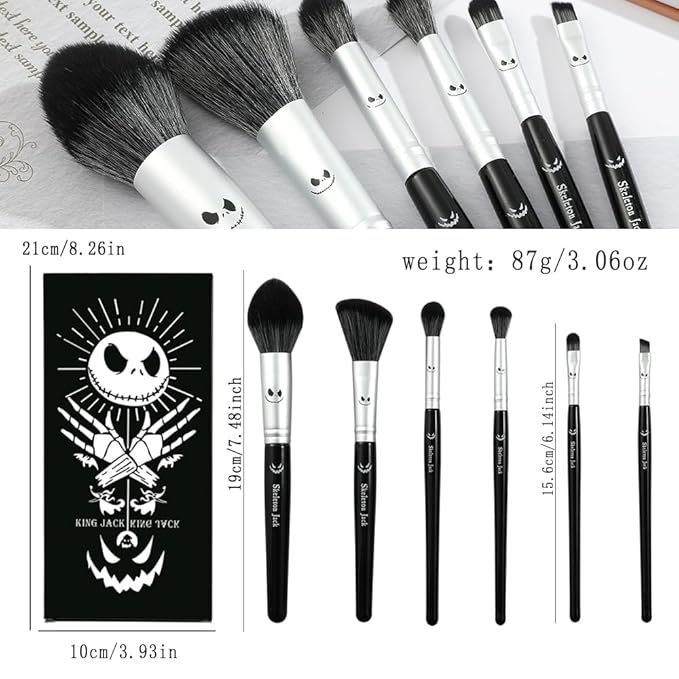 Nightmare before Christmas Makeup Brushes Set Nightmare before Christmas Gifts for Women Girl Magic Eye Shadow Eyeliner Blending Lip Brush