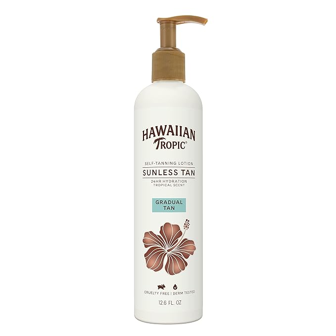 Hawaiian Tropic Aloha Glow Gradual Self Tanning Lotion, 12.6 fl oz | Sunless Tanning Lotion Self Tanner, 12.6 fl oz