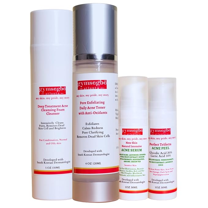 gymsegbë Acne Set: Cleanser, Toner, Serum, and Acid Peel