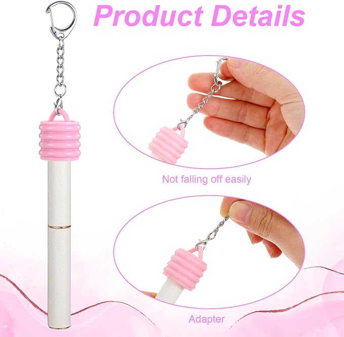 3pcs Keychain Caps for Lip Gloss, Lip Gloss Caps, Lips Balm Keychain Cap, Silicone Lipgloss Keychains With Lobster Clasp, Lips Gloss Key Chain Holder for Lipstick