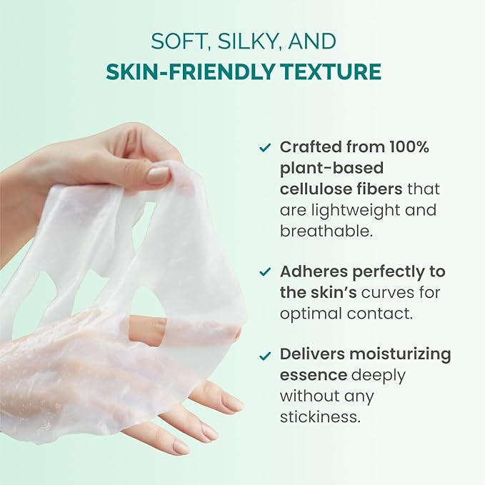 PLANTIFIQUE Facial Sheet Mask Hydration Heaven 5 pack – Aloe Vera and Korean Glycolic Acid Toner Pads with CICA, 60 Pcs
