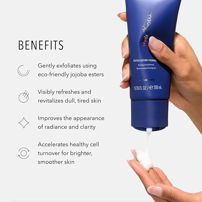 HydroPeptide Pre-Treatment Toner and Exfoliating Cleanser Anti-Wrinkle Bundle, (6.76 Ounce Each)