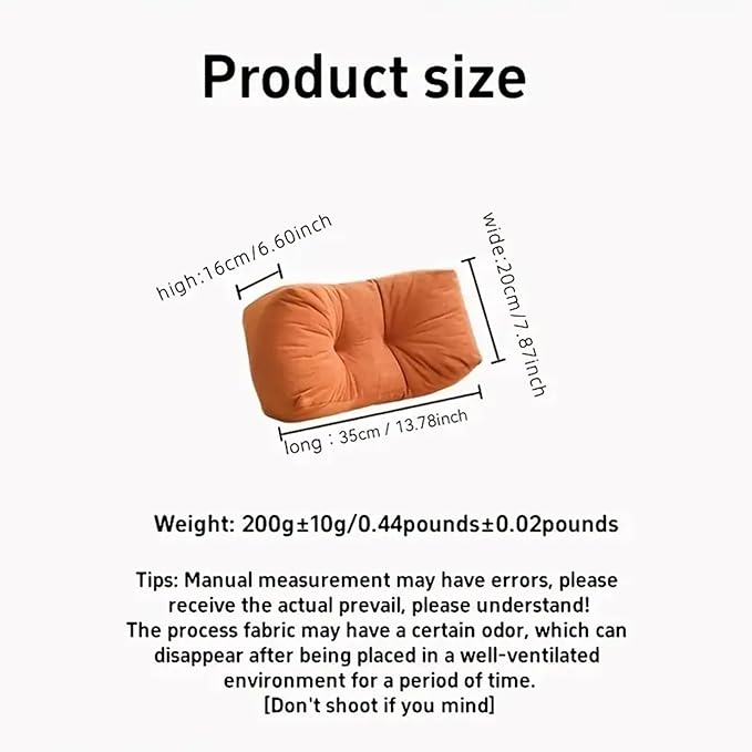 Back Pillow for Chair, Lumbar Support Pillow for Office Chair Lower Back Pain Relief Soft Cushion Car Bed Couch Sitting High Elasticity (Blue, 35cm*16cm*20cm)