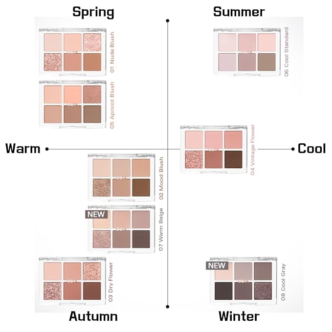 BBIA Ready To Wear Eye Palette - Ultimate Eyeshadow Palette Blendable & Buildable Shade Soft Texture Shimmer Finish Gorgeous Pearls Daily Eye Shadow Colors Vegan Korean Eye Makeup (01 NUDE BLUSH)