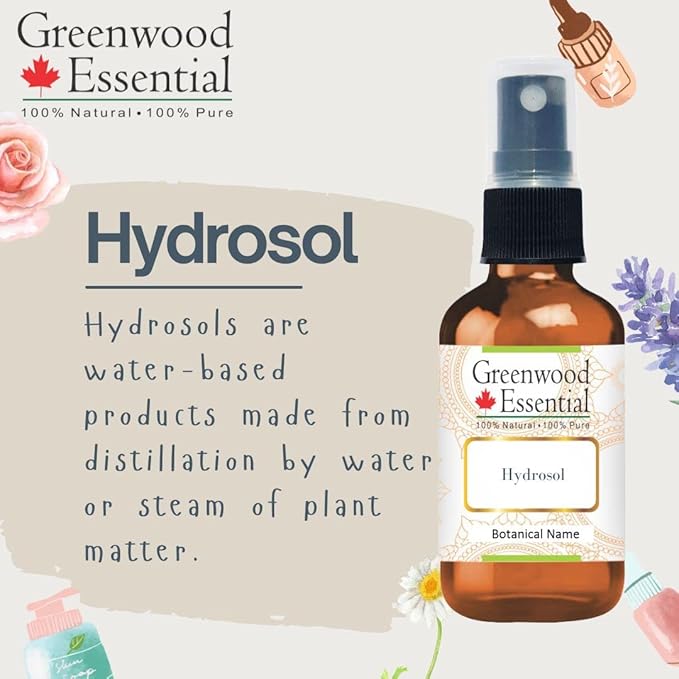 Greenwood Essential Pure Rose Water (Hydrosol) (Rosa damascena) 50ml (1.69 oz)