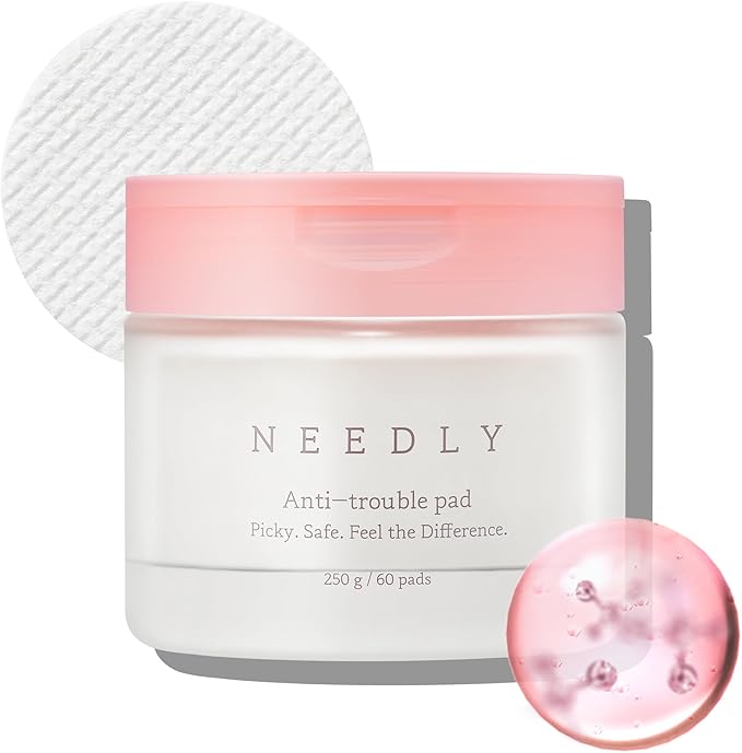 NEEDLY | Anti-Trouble Pad | Exfoliating & Sebum Improvement with Quadruple Peeling Complex | for Acne-Prone Skin