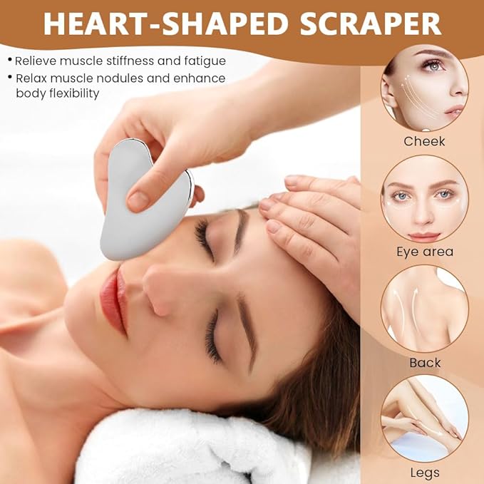 Lymphatic Drainage Face Massager & Guasha Tool, Dry Facial Gentle Beauty Tool, Lymphatic Drainage Massager Soft Brushing for Chin & Jawline Sculpting, Fit The Skin Precisely, Relieve Fatigue