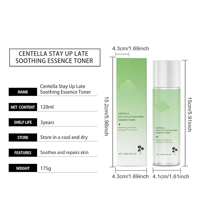 Soothing Essence Toner With Centella & Allantoin, Hyaluronic Acid Hydrating For Moisturizing, Oil-Control - Daily Skincare(2PCS)