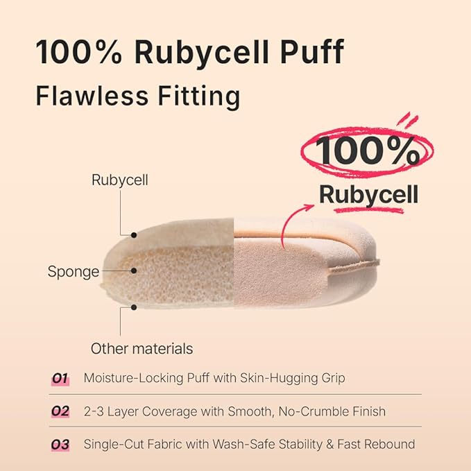 THE TOOL LAB Stamp Skinfit Cushion Foundation, Long Lasting Full Coverage Glass Glow Finish, Korean Foundation Makeup for All Skin Types (No.19 porceline, Glow Type)