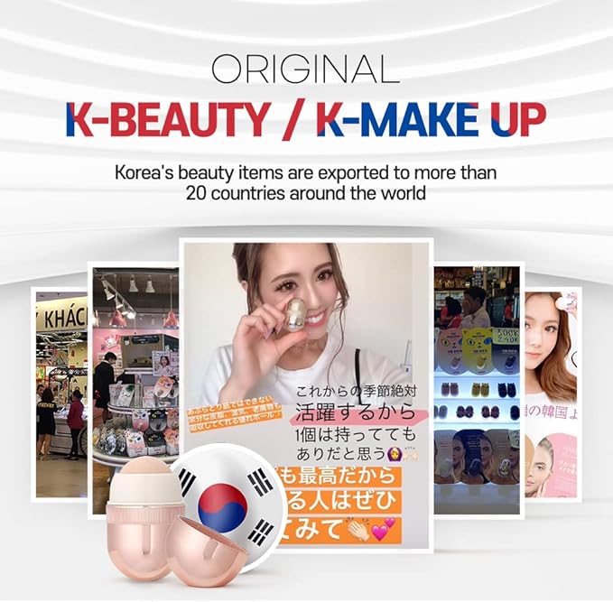 Korean Beauty Oil-Absorbing Volcanic Face Roller, Portable and Reusable Skincare Tool for Oily Skin, Shine Control, Oil Absorber tool for Face (Black)