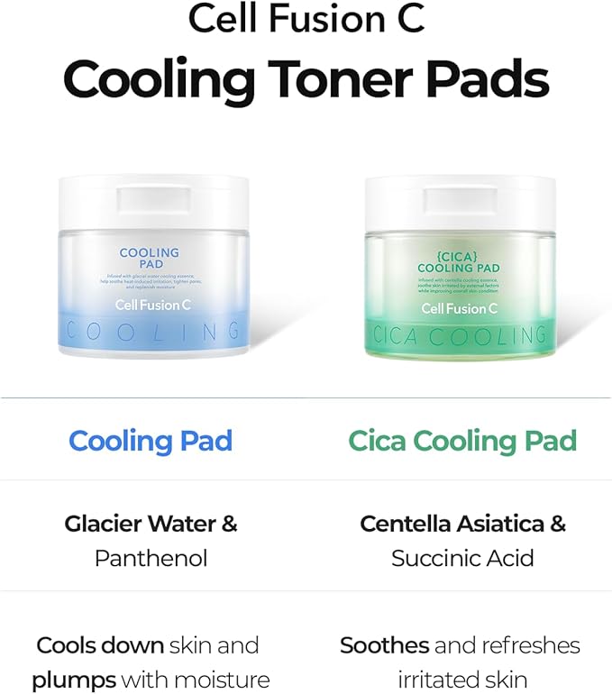 Cell Fusion C Post Alpha CICA Cooling Toner Pad - Redness Relieving & Cooling Korean Toner Pads | Centella Asiatica & Madecassoside | Hydrating, Soothing, Smoothing | 70 Pads / 6.08 fl.oz.
