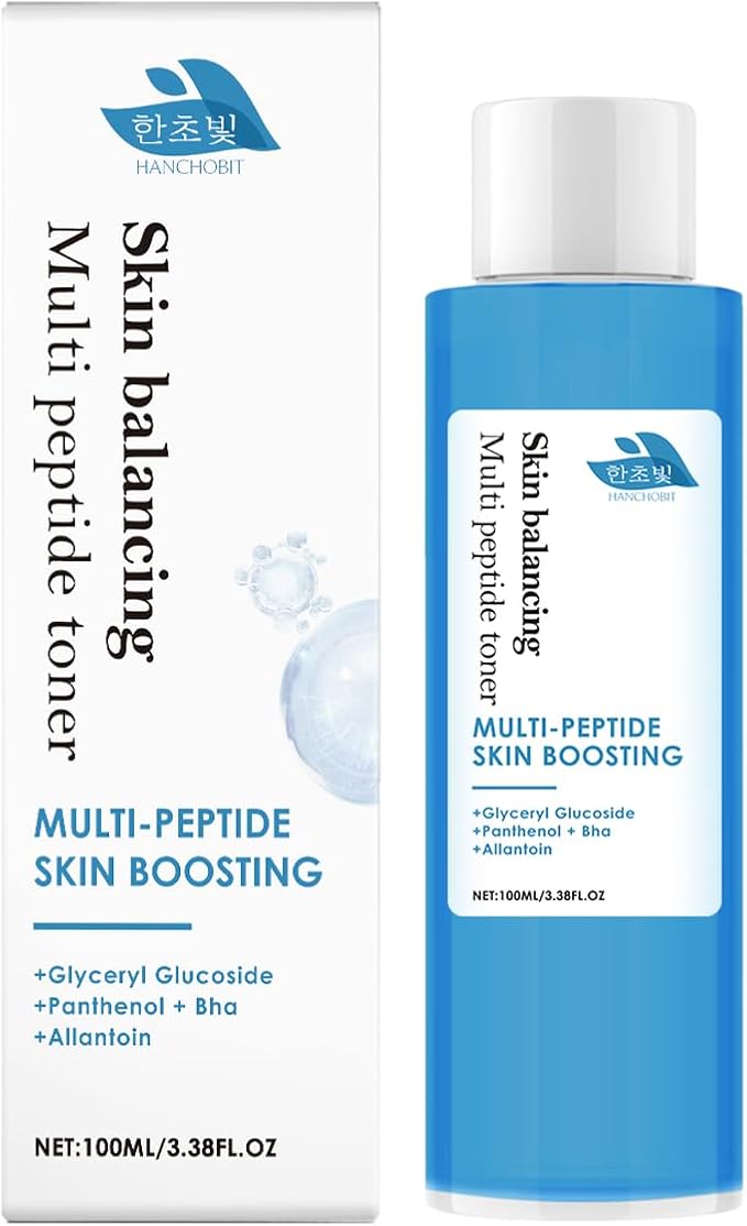 Multi-Peptide Skin Toner with Glyceryl Glucoside, Intense Hydrating & Gently Refining Facial Essence for Dry and Sensitive Skin, 3.38 Fl Oz