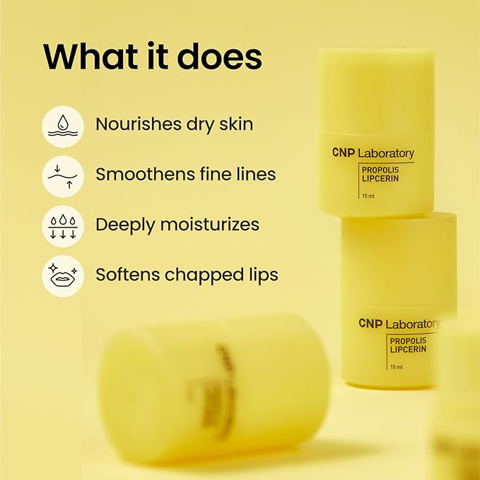 CNP Lip & Toner Set - Honey Lip Butter & Ceramide Essence Bundle | Propolis-Infused, Intense Hydration & Calming for Sensitive Skin | Korean Skincare