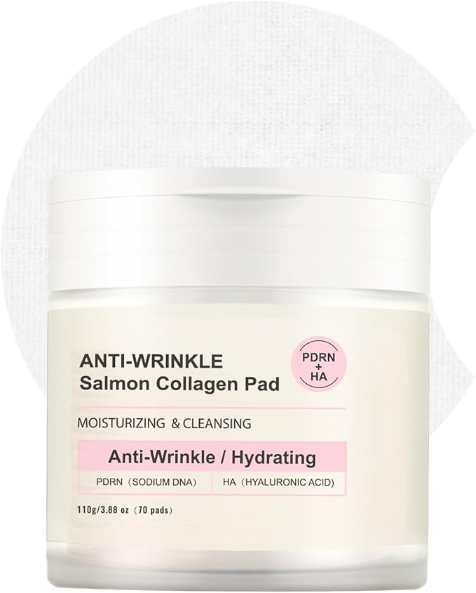 Collagen Toner Pads Pore Skincare, Exfoliating Pad for Anti-Wrinkle & Moisturizing, Exfoliating Face Toner Pads Fine Lines Firming– Gently Clears Impurities, Refines Pores & Smooths Skin Texture