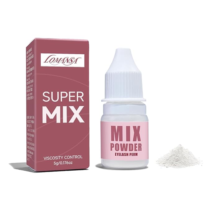 Lash Lift Powder Lomansa Korean Lash Lift Super Mix Solution Keratin Eyelash Lift Viscosity Enhancing - F More Mix Viscosity