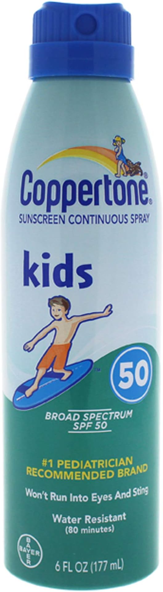 Coppertone Kids Sunscreen Continuous Spray SPF 50, 6 oz