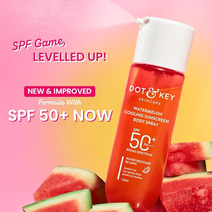 Dott & Keyy Watermelon Cooling Sunscreen Body Spray, SPF 50+ PA+++, 110 ml