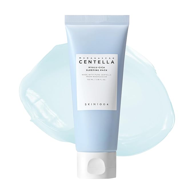 SKIN1004 Hyalu-CICA Sleeping Pack 3.38 fl.oz, 100ml Melatonin Hyaluronic Acid Centella Asiatica Extract Moist and Revitalization Multi Care Solutions