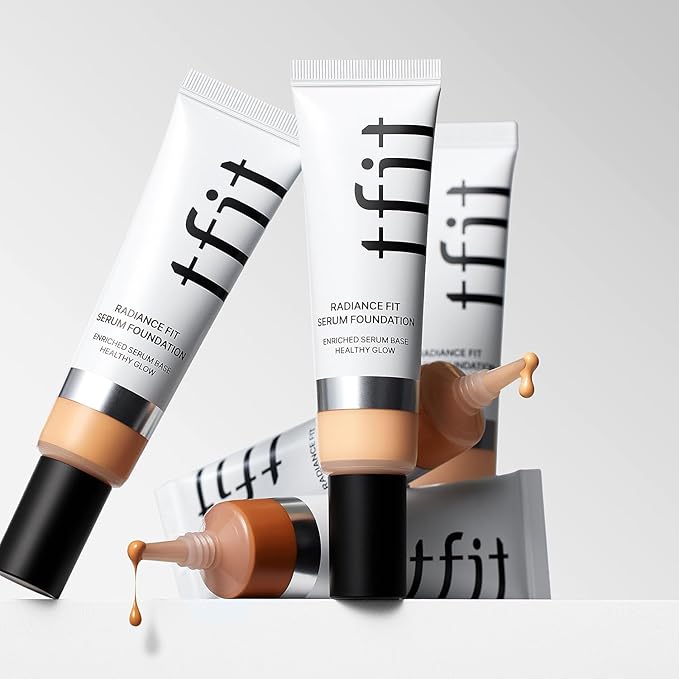 Radiance Fit Serum Foundation - Flawless Coverage, Dewy finish, Long-lasting, Lightweight, Korean Makeup,1.05 Oz. (N05 Toffee, 1.05 Oz.)