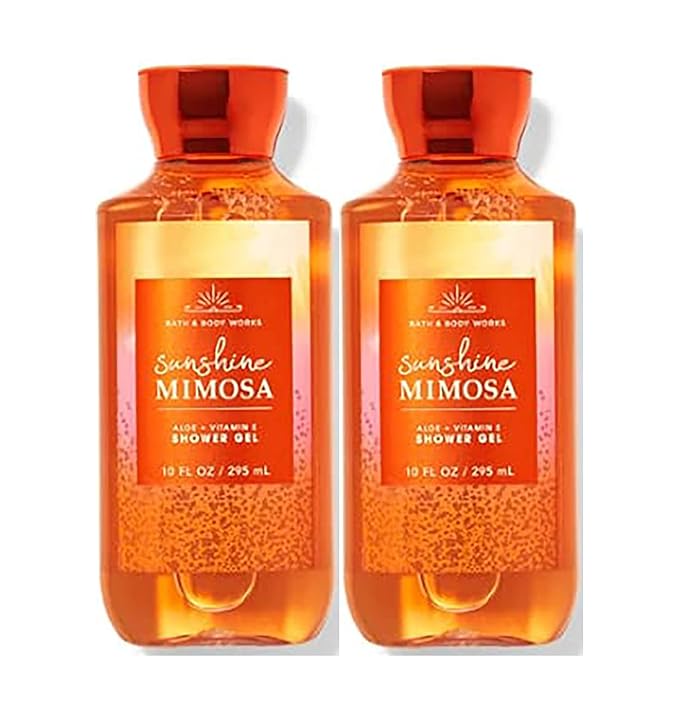 Bath & Body Works Sunshine Mimosa Shower Gel Gift Sets For Women 2 Pack (Sunshine Mimosa), 10.0 fluid_ounces, 20.0 Ounce