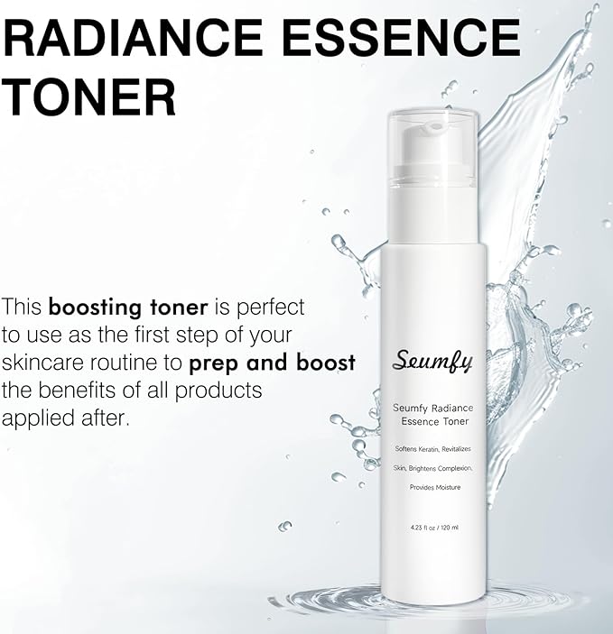 Collagen Booster Essence Toner Serum Anti Wrinkle Hydrating Face Exfoliator Serum Toner Essence with Multiple Natural Extracts for All Skin Types,120ML/4.28 Fl.Oz