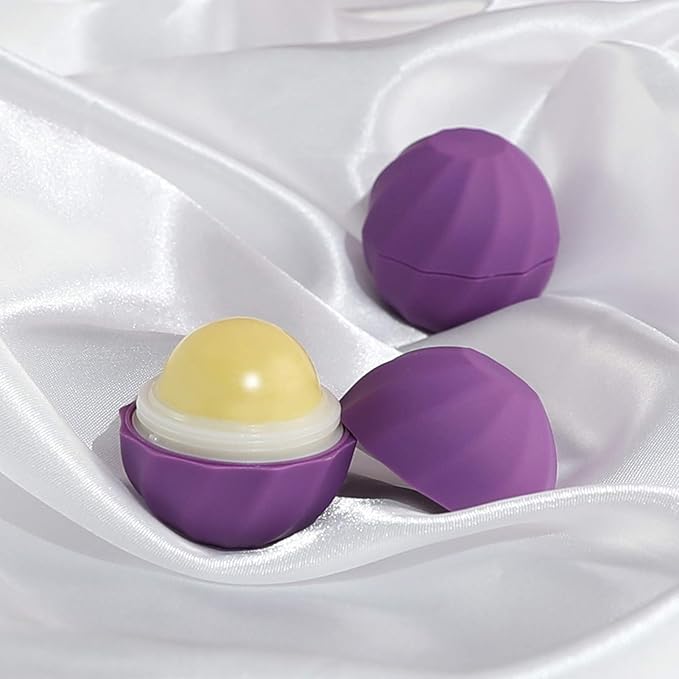 longway 0.24Oz (7ml) Empty Lip Balm Sphere Containers | Screw Cap Lipstick Tubes/Chapstick Tubes/Chapstick Holder for Lip Gloss & BPA FREE (Pack of 10, Purple)