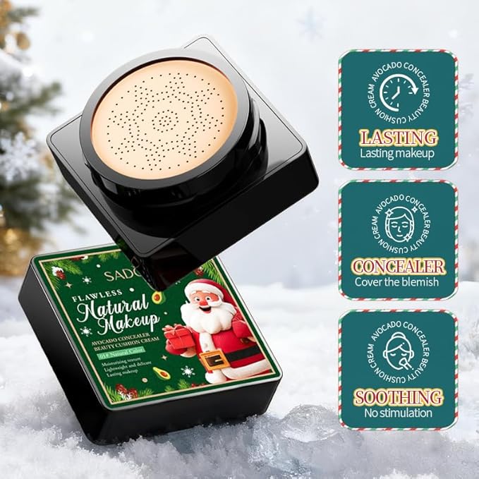 Air Cushion CC Cream Foundation Makeup, BB Cream Makeup, Color Correcting CC Cream, Tattoo Cover Up Makeup, Natural Full Coverage Foundation, Moisturizing Concealer Brighten,Even Skin Tone #01 Lvory