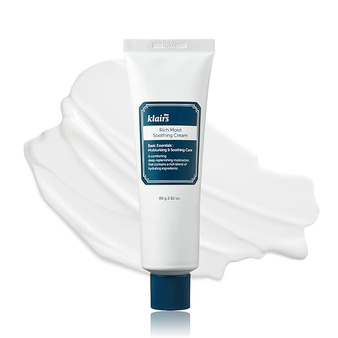DearKlairs Rich Moist Soothing Cream | Intense Barrier Repair with Ceramide, Centella Asiatica, Beta-Glucan, Korean Face Moisturizer for Instant Dryness Relief, 24 Hour Lasting Hydration 2.82 Fl Oz