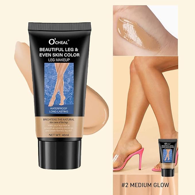 2 Pcs Body Lotion Coverage,Concealer Leg Cream,Tattoo Cover up Tape Moisturizer Leg Makeup Waterproof no Transfer Even Skin Tone Flawless Looking Leg and Body Makeup Foundation(Medium Golw#2 * 2)