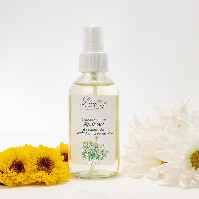 Botanical Facial Hydrosol Toner — Chamomile, Calendula, Thyme & Cornflower | 4 oz | Copper Distilled, Natural Skin Refresher & pH Balancer