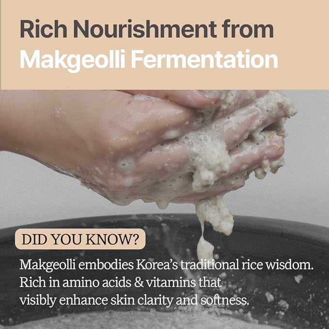 Rice Makgeolli Toner – Hydrating & Refreshing Skin Prep – Made with Domestically Sourced Korean Rice – 200 ml (6.76 Fl Oz) – Korean Skincare