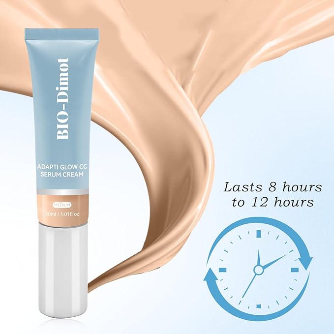 CC Cream for Older Women, 2PCS CC Cream Foundation, Lightweight Moisturize Natural Coverage, Color Correcting Make-Up Base Foundation, Travel Size Waterproof Skin Tone Adjusting -3.6 Fl Oz, Medium