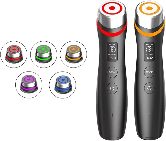Pro Anti-Wrinkle Device| 6-in-1 Real Glass Glow Beauty Massager with 5 Modes | Looking Glass Skin | Korean Skin Care Enhanced Absorption, Elasticity,Facial Neck Lifting, Firming and Pore Care