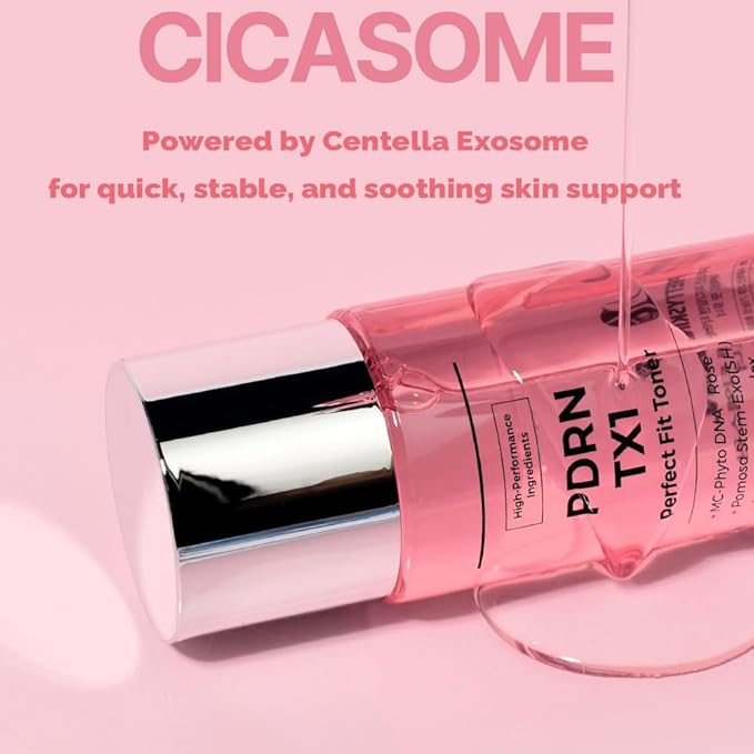 PRETTYSKIN Vegan Rose PDRN 21% Facial Toner 6.93 fl oz-Pomegranate Exosome & CICASOME K-Beauty Skincare-Hydrating Essence Toner with Niacinamide, Peptides, Panthenol for Radiant & Soothed Skin Barrier