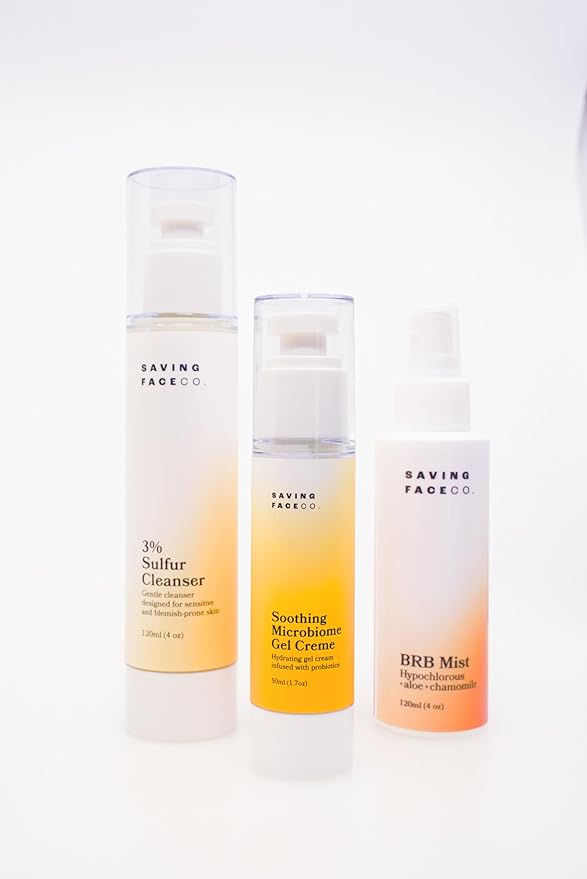 Saving Face Co. BRB Barrier Reset Boost Skin Mist - Hypochlorous Acid Facial Spray, Soothing Toner for Sensitive Skin, Calming Barrier Repair with Chamomile & Aloe, Daily Face Mist (4 Oz)